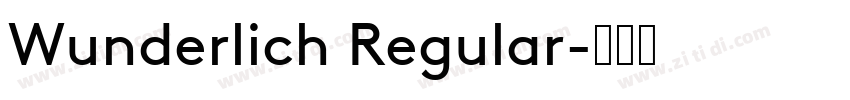 Wunderlich Regular字体转换